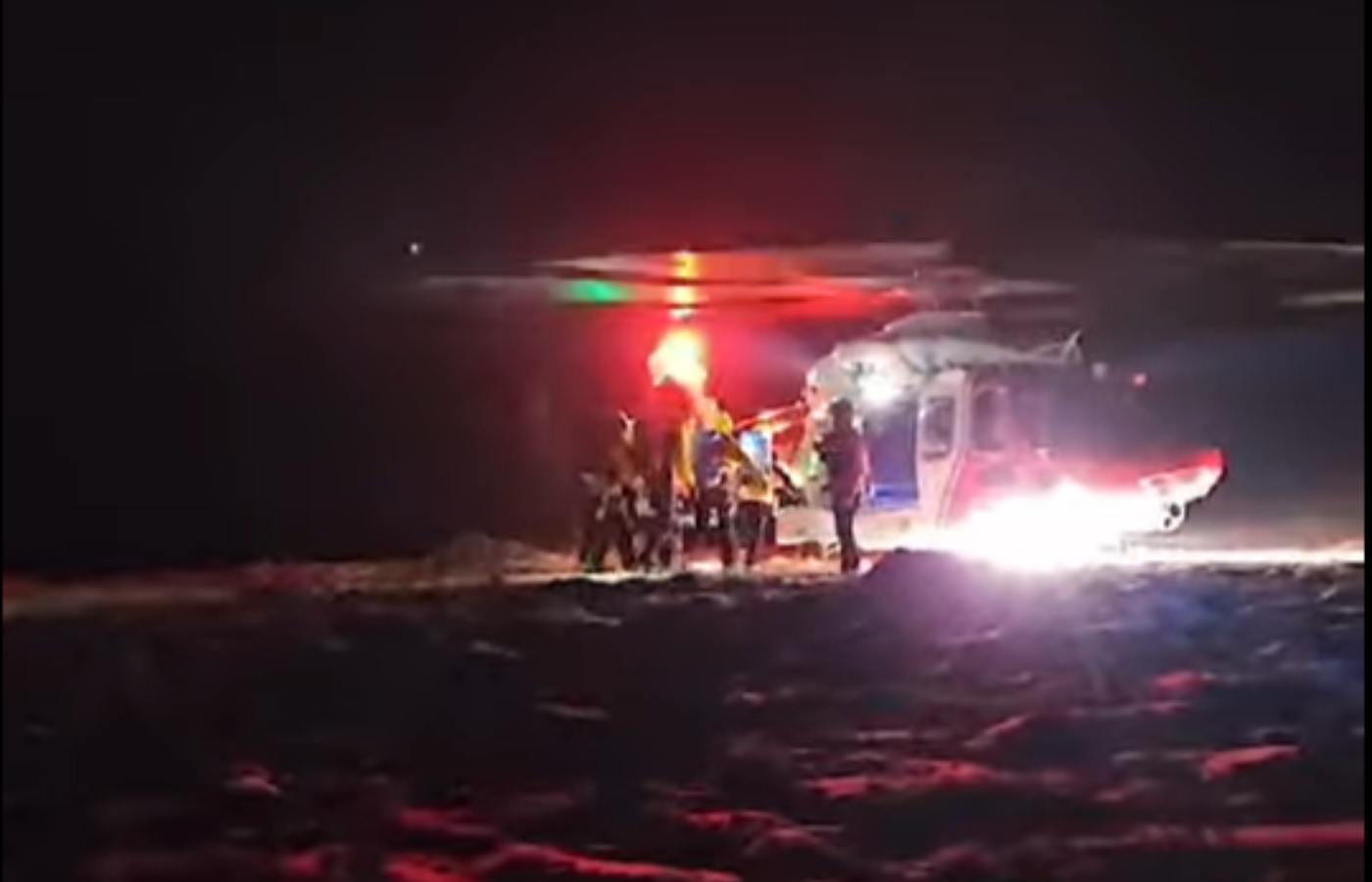 Crews were also called out to two climbers who had been hit by 'piles of hardened snow' on Sunday.