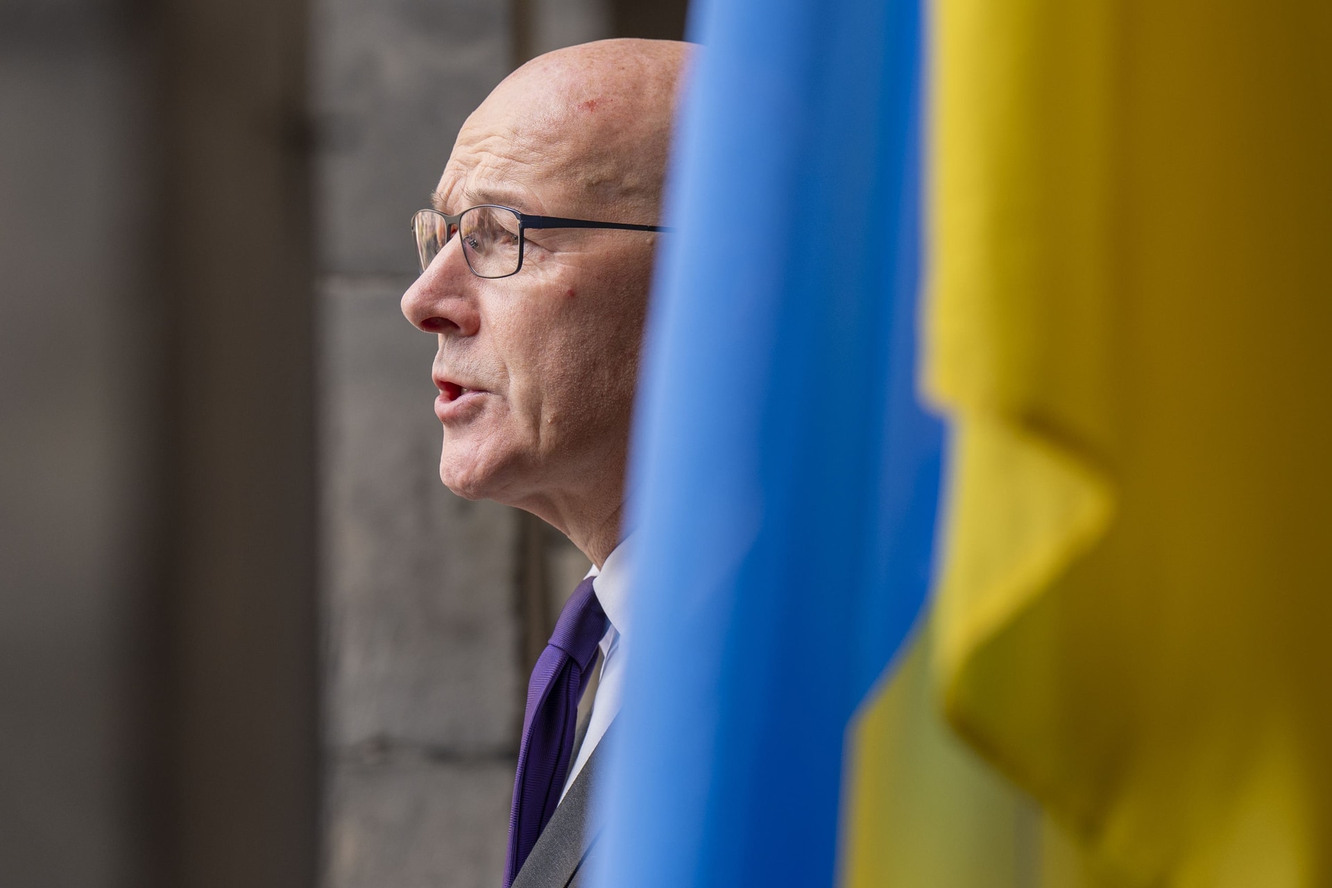 First Minister John Swinney has said he supports Ukrainian independence.