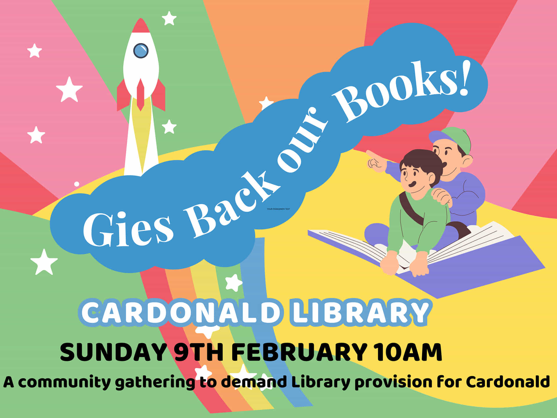 Gies back our books - Cardonald Library