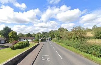 Man in serious condition after car crashes off A71 in Darvel