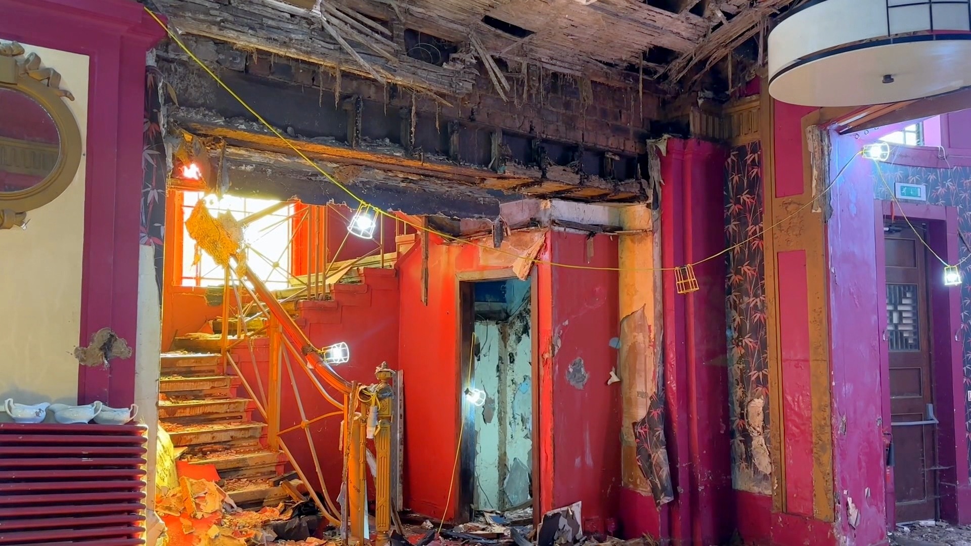 The crumbling foyer of the former Tusk nightclub in Shawlands.