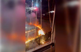 Clydebank street ‘like warzone’ after van full of fireworks explodes