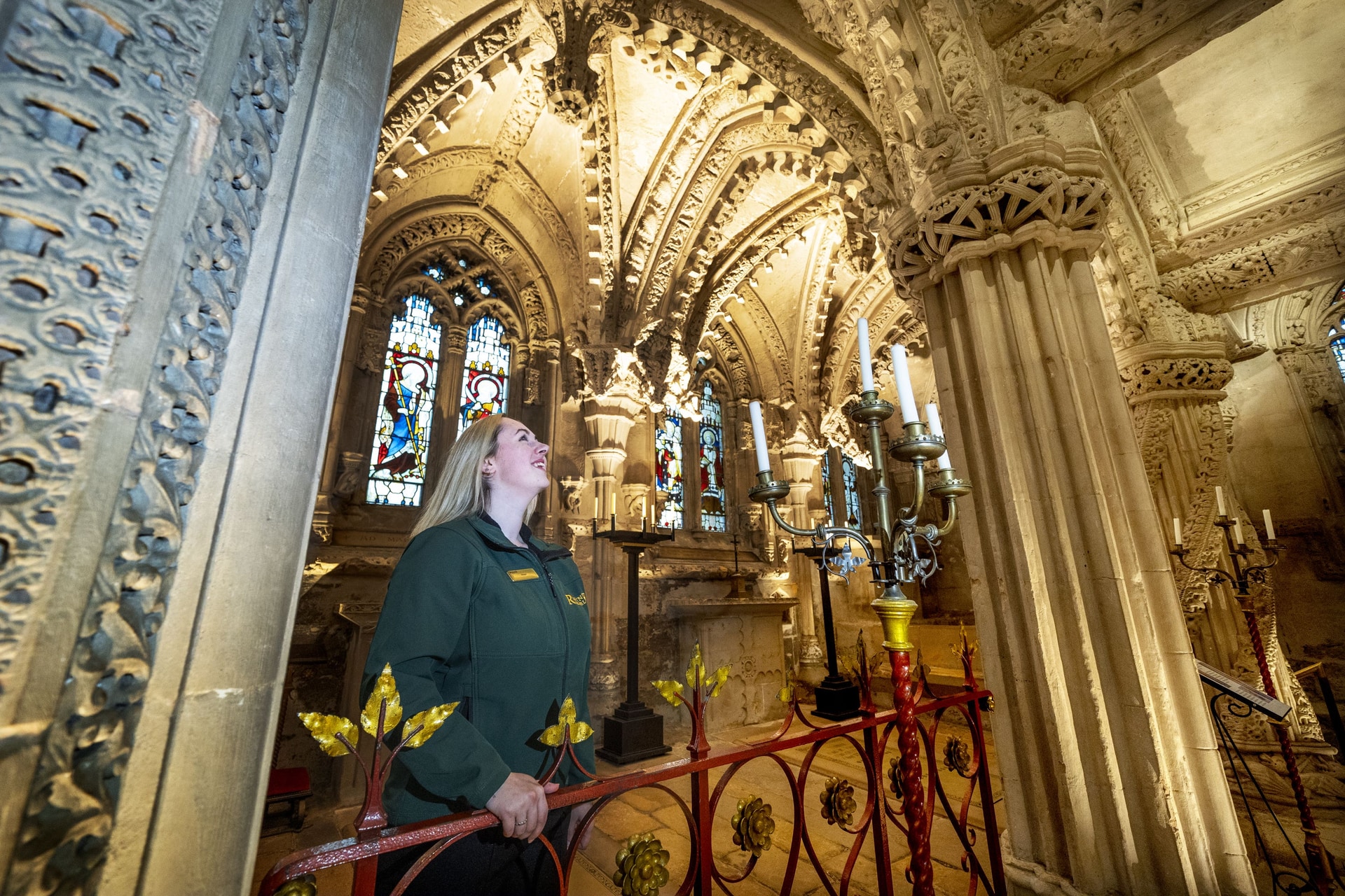 Visitor guide Megan Finlay takes a closer look at carvings in the Lady Chapel (