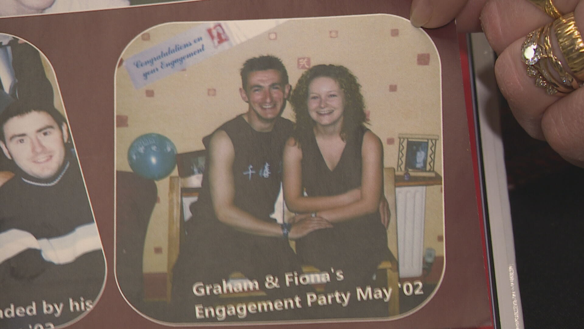 Graham and his partner Fiona on the day of their engagement party in 2002