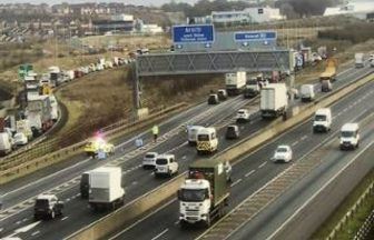 M8 reopens after armed police launch eight-hour hunt for ‘man with weapon’