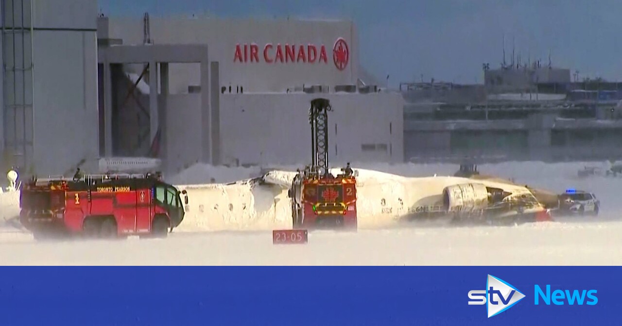 Eight hurt as Delta Airlines plane overturns on landing at Toronto