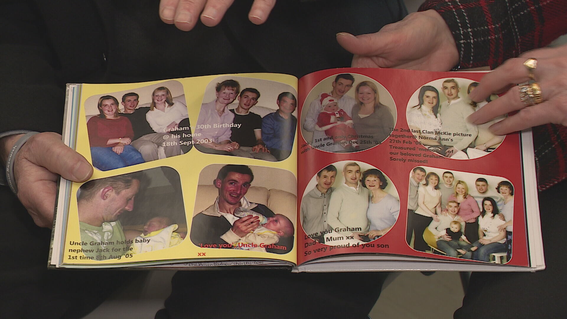 Don and Rachel's memory book honouring son Graham