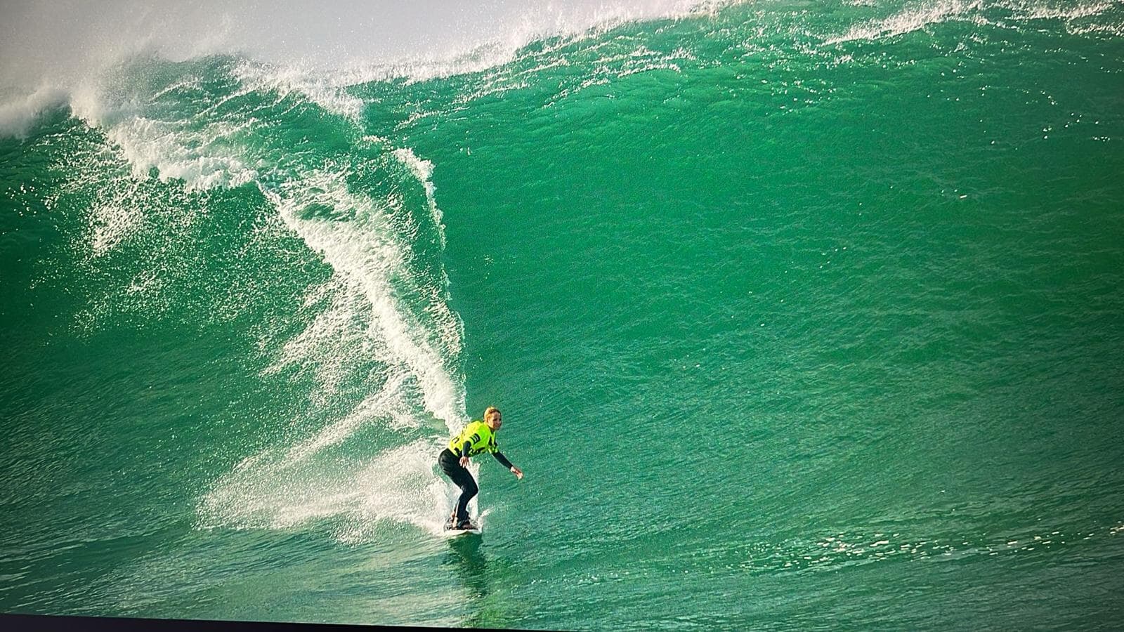 Robyn Larg, from Tiree, made history as the youngest British woman to surf Nazare.