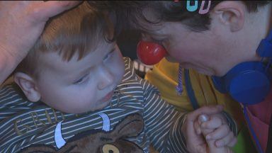 Clown doctors healing children with vision impairments