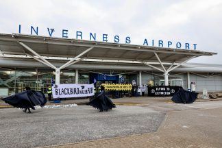 Extinction Rebellion target private jets company in Inverness Airport protest