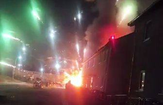 Clydebank street ‘like warzone’ after van full of fireworks explodes