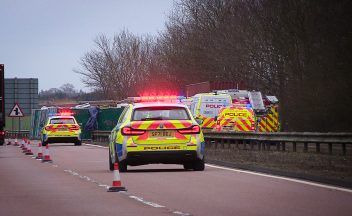 Passenger dead and two in hospital after lorry and van crash shuts road for 12 hours