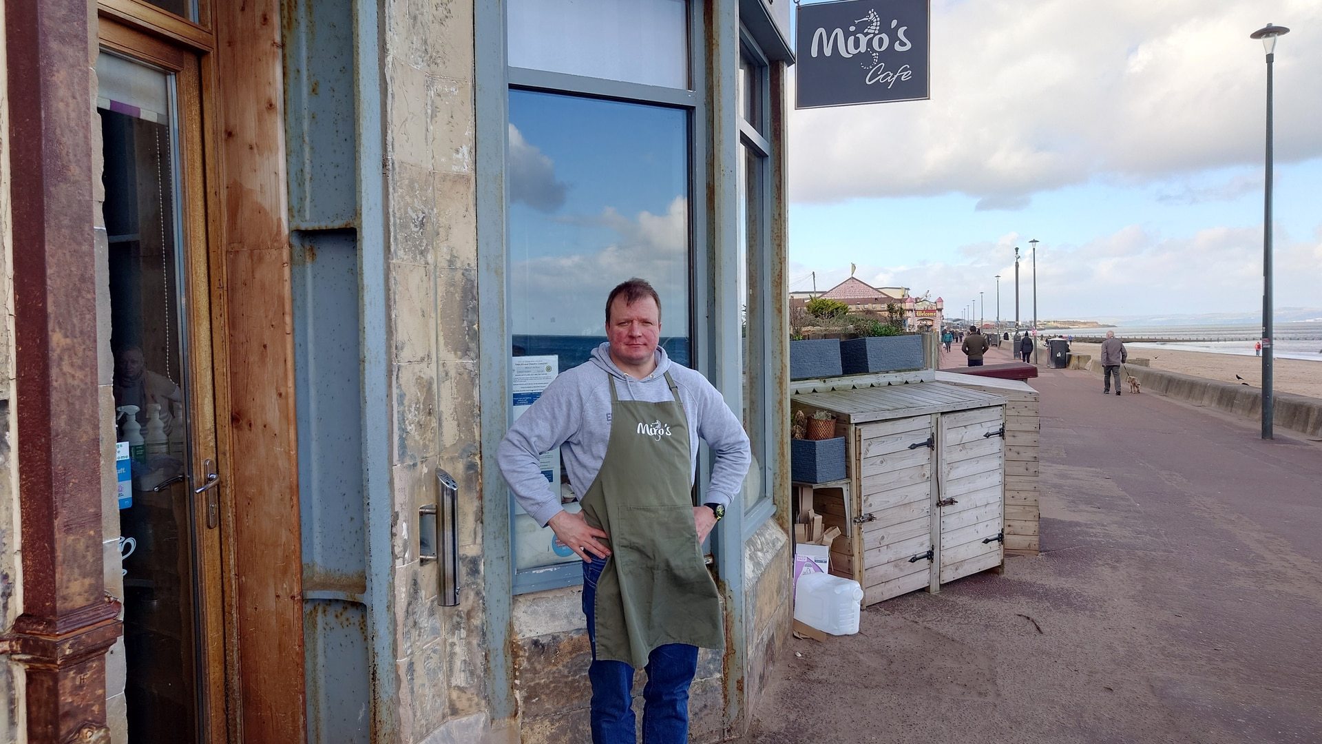 Maciek Pagowski is the manager of Miro's, on Portobello's promenade