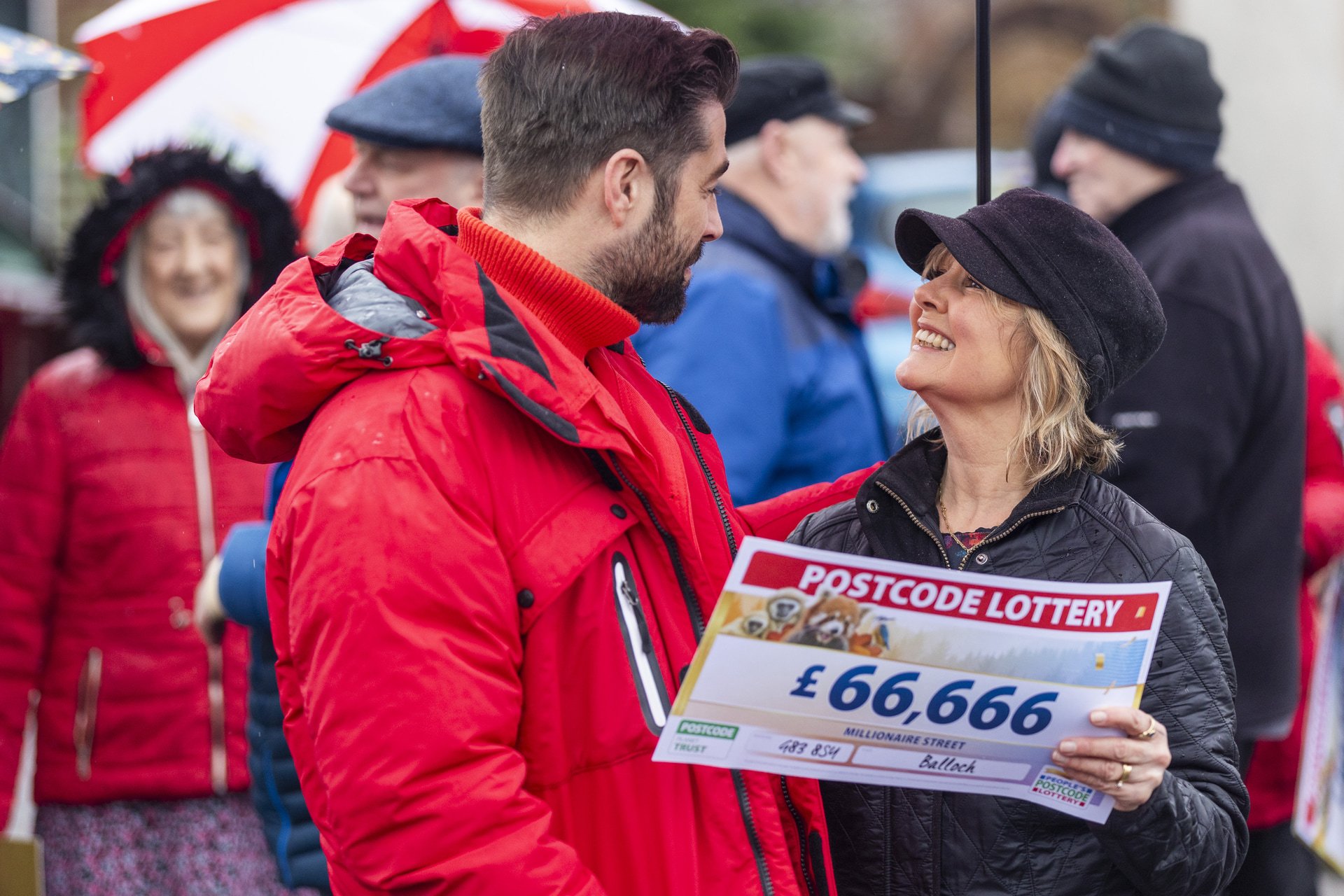 Aileen was surprised by Postcode Lottery’s Matt Johnson.