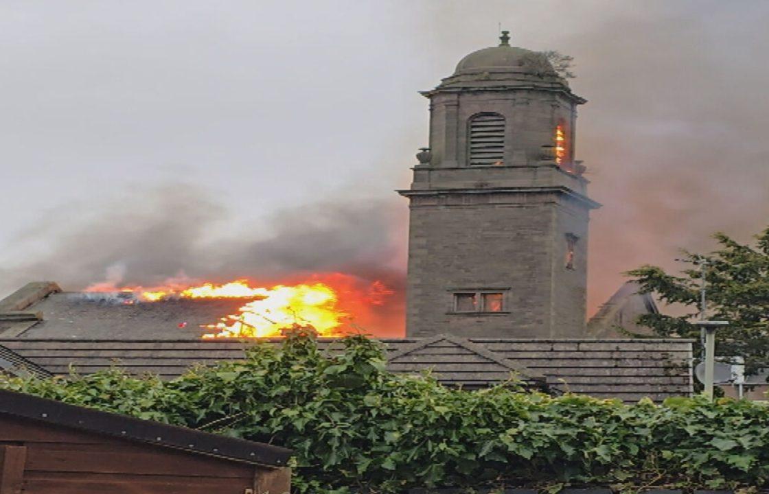 Fire crews tackle blaze at derelict centuries-old church building in Brechin as homes evacuated