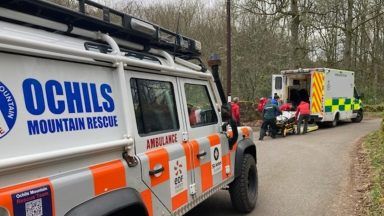 Mountain biker with suspected back injury rescued from woodland in Stirling