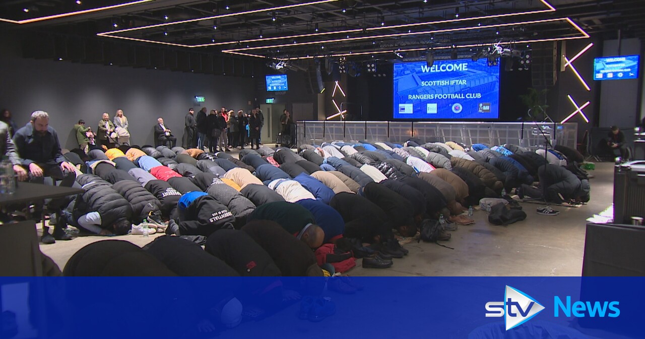 Muslims gather at Ibrox Stadium to break Ramadan fast