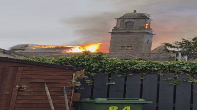 Fire crews tackle blaze at derelict centuries-old church building in Brechin as homes evacuated