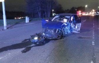 Pedestrians in Glasgow hit by ‘drunk driver’ who fled police on foot after crash