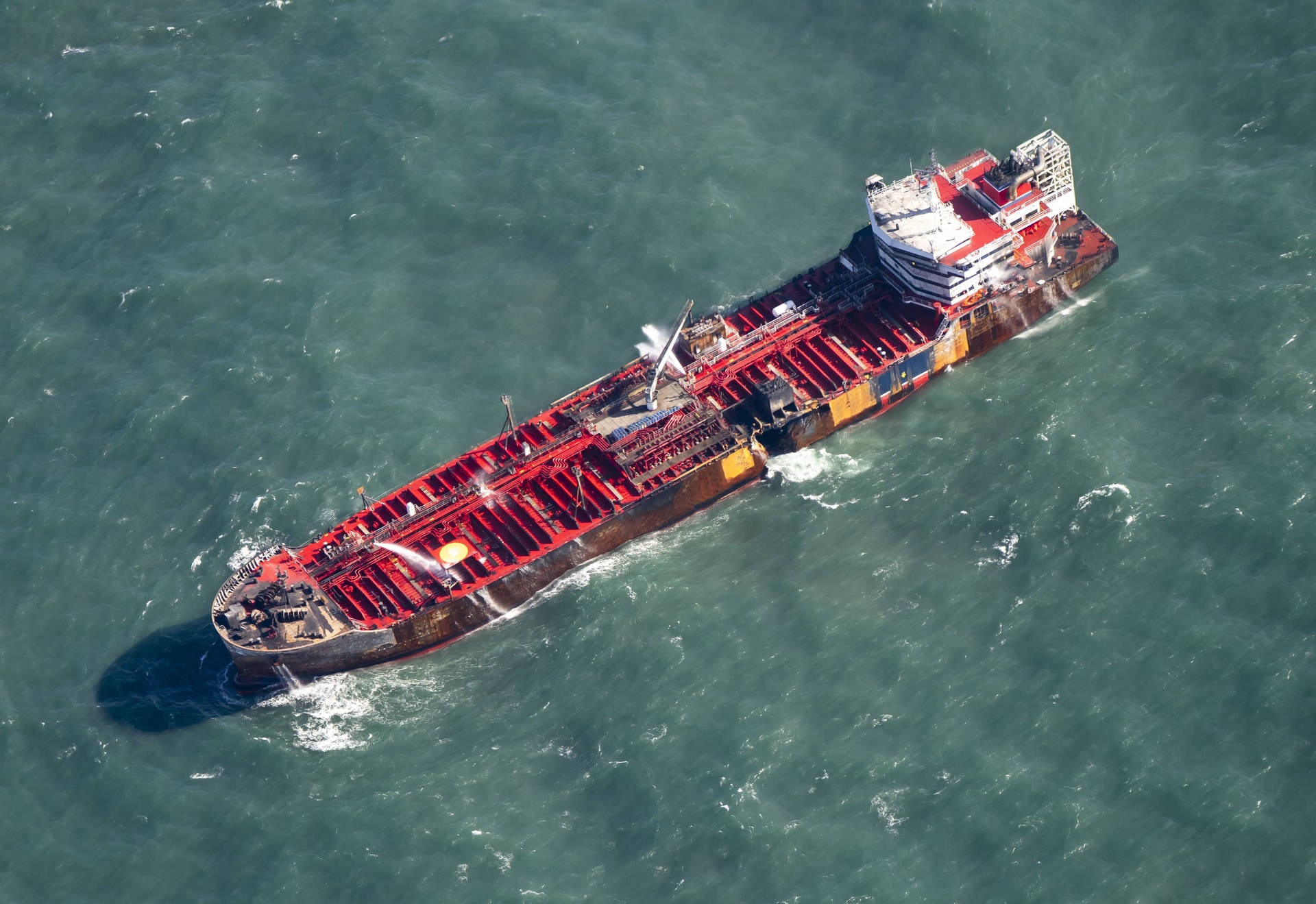 Fires on board the Stena Immaculate oil tanker appeared to have been extinguished on Tuesday.