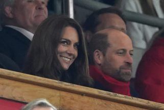 William and Kate cheer on opposing sides at Six Nations match