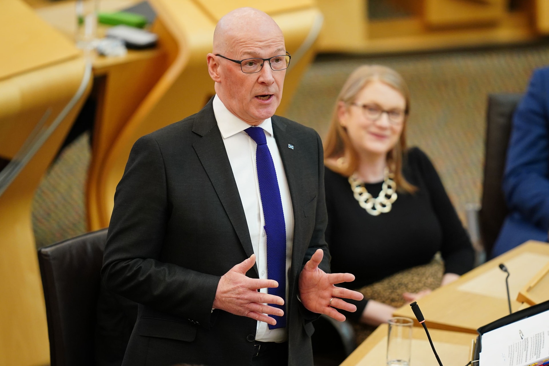 John Swinney was speaking after an event hosted by the CBI on Friday (Jane Barlow/PA).