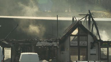 Fire crews battle blaze after car deliberately driven into Fairways Business Park in Inverness and set alight