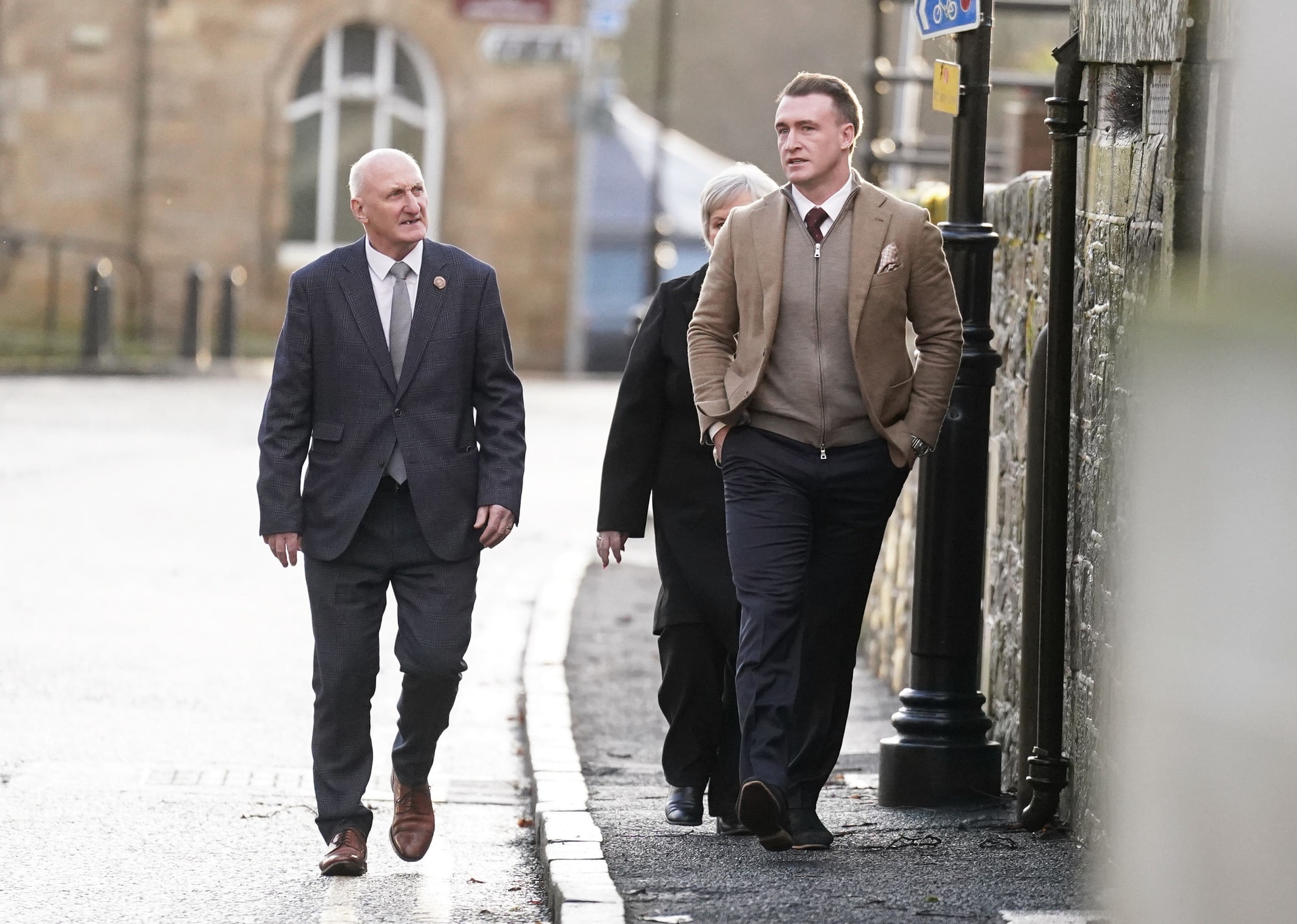 Hogg, right, did not have to attend court on Tuesday (Owen Humphreys/PA) 