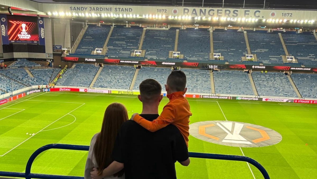 Christopher's children were invited to Ibrox as tributes were paid to their dad.