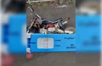 Teen riding off-road motorcycle failed drugs test after police respond to crash in Wishaw