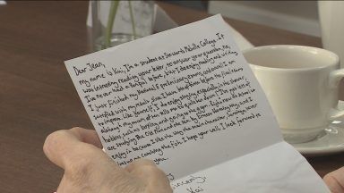 School pupil and care home pen pals meet for first time