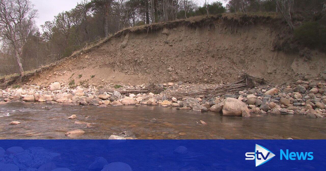 Landwirt wegen illegaler Veränderung des Flusses Dee in Aberdeenshire mit ...