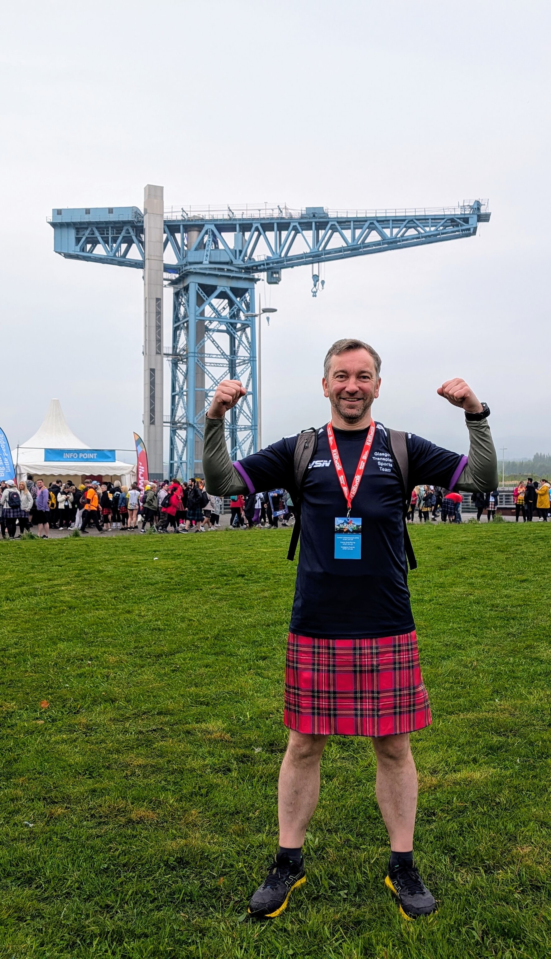 Fraser Wilson completed the 14-mile Kiltwalk in April (Fraser Wilson/PA).