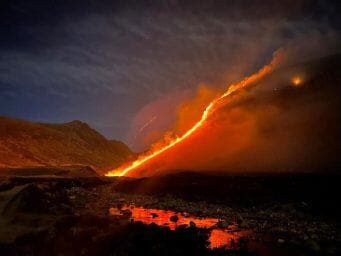 Wildfire on the Isle of Arran.