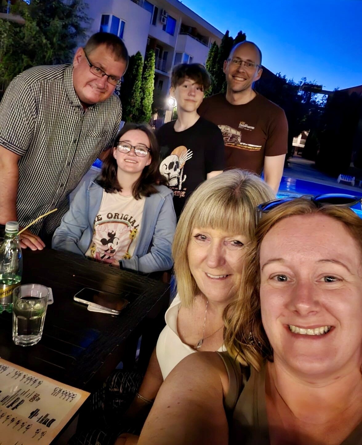 Family holiday with Michelle Harris front right and her mum Lorraine Taylor.