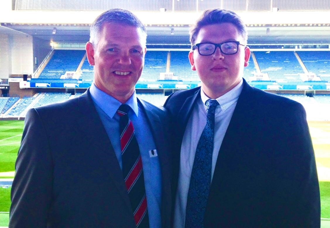 Craig Murray, left with son Chris, who was just 22 when he died in 2017 (family handout/PA).