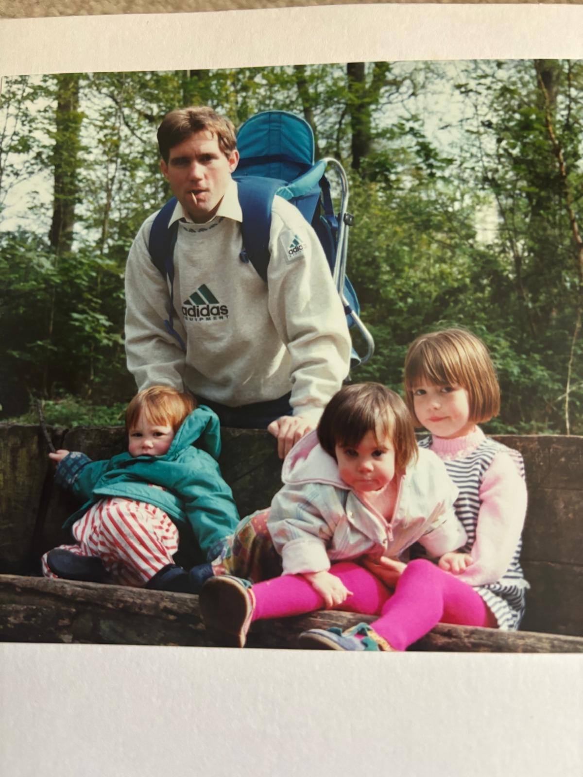 Esme Sparks, right, with her brother Paddy, left, sister Lucy and father Major Gary Sparks (Chinook Justice Campaign/PA)