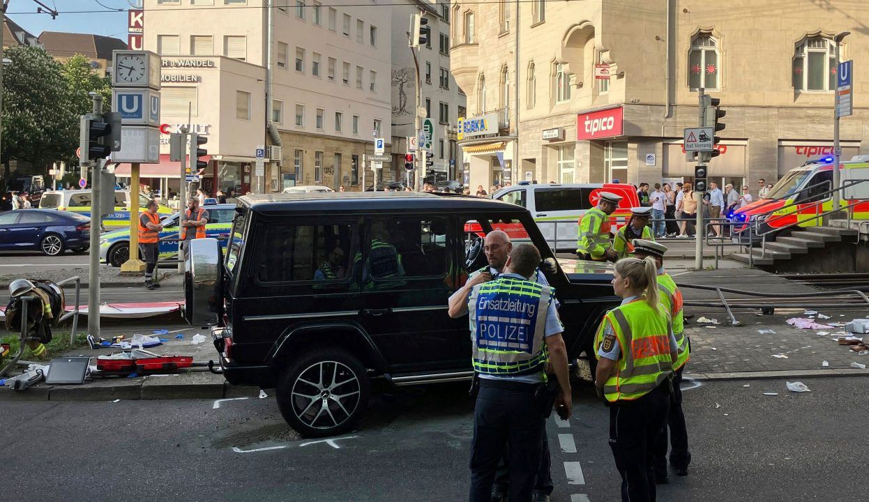 Several injured as car drives into pedestrians in German city of Stuttgart