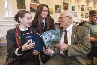Veteran brought to tears by schoolchildren’s book of VE Day memories