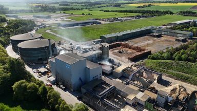 Fire crews battle blaze at combined heat and power plant in the Highlands overnight