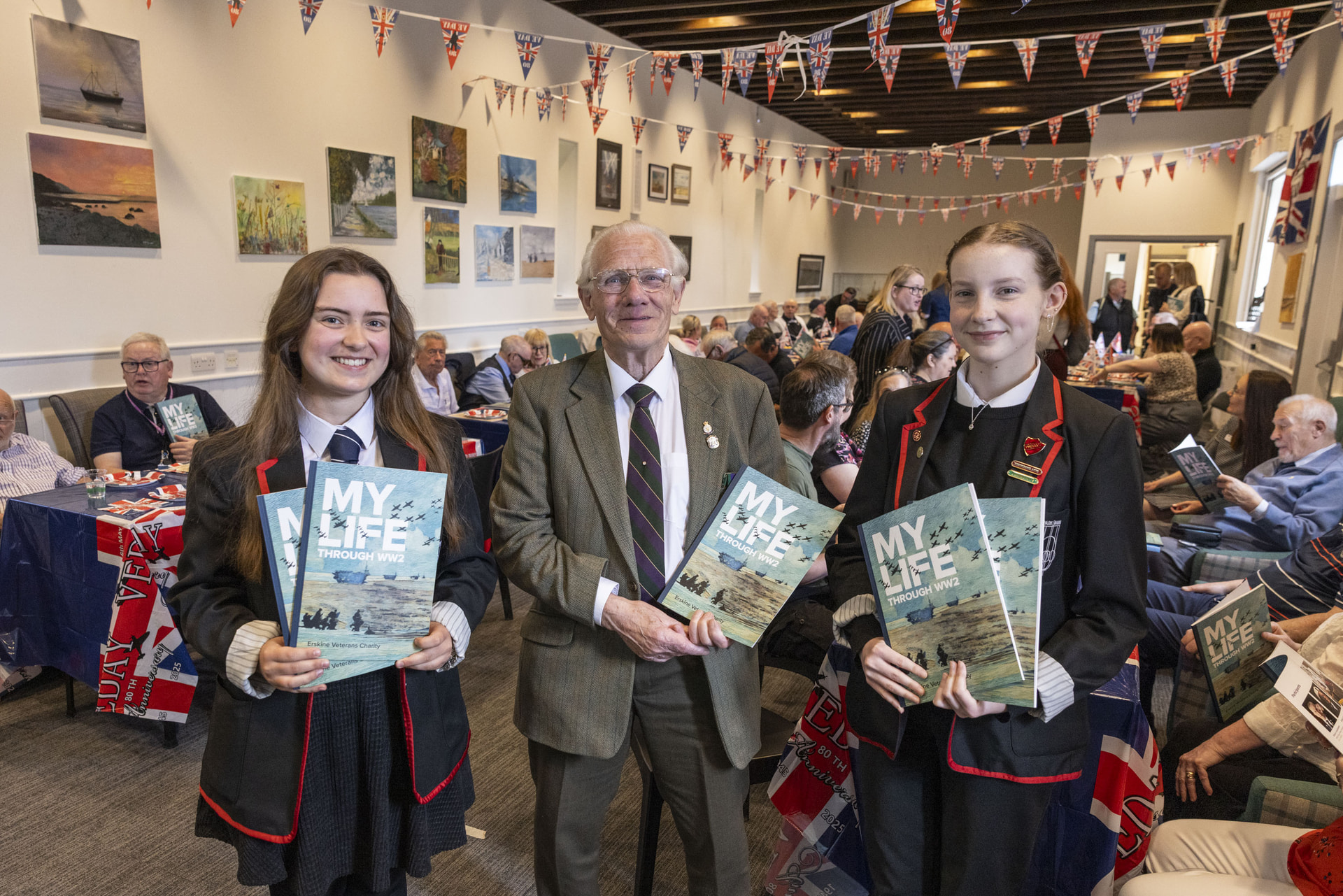 Veterans and pupils celebrated the launch of the book on Monday.