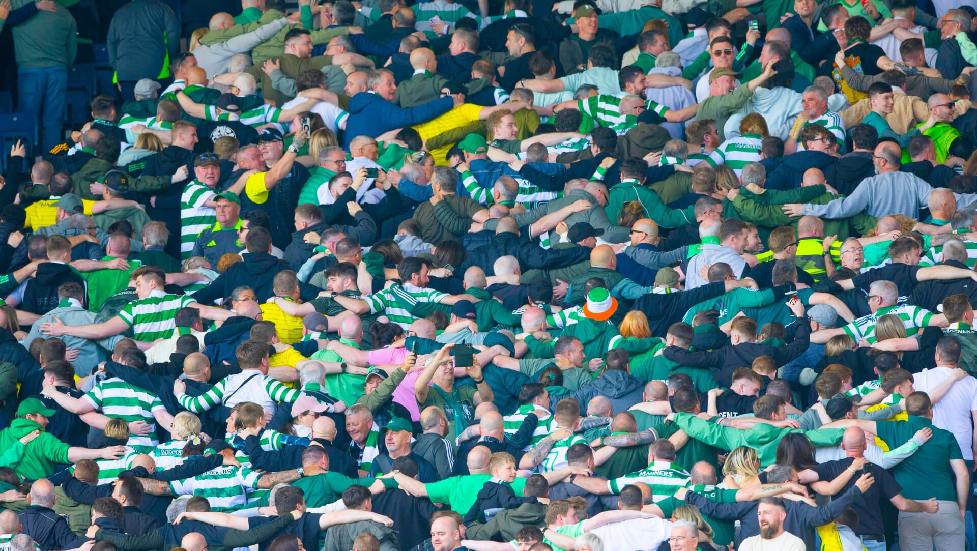 The Celtic support celebrated another big win at Hampden as their team swept aside St Johnstone in the semi-finals.