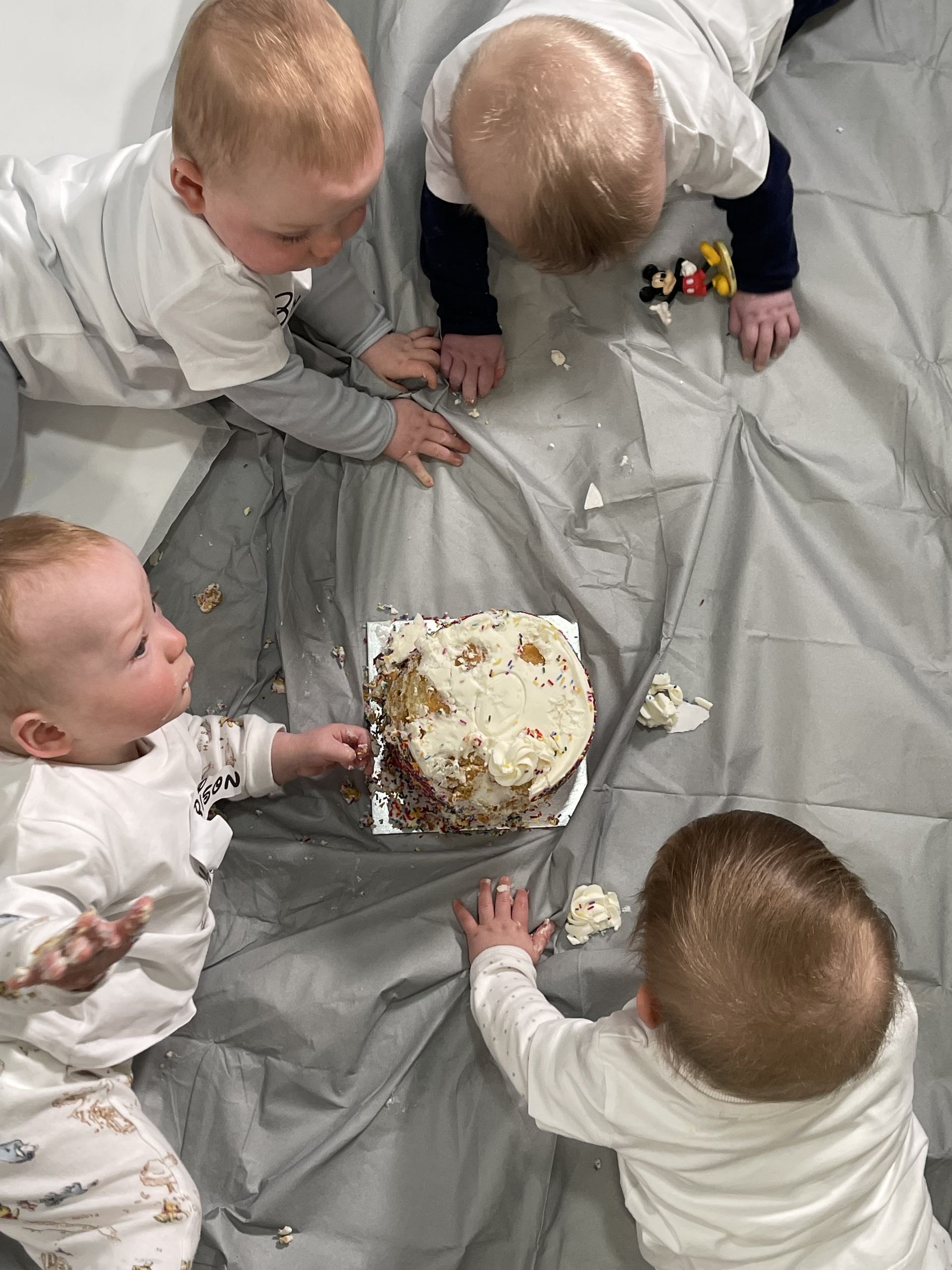 Brothers Rory, Harrison, Ben and Noah turned one on May, 14, 2025.
