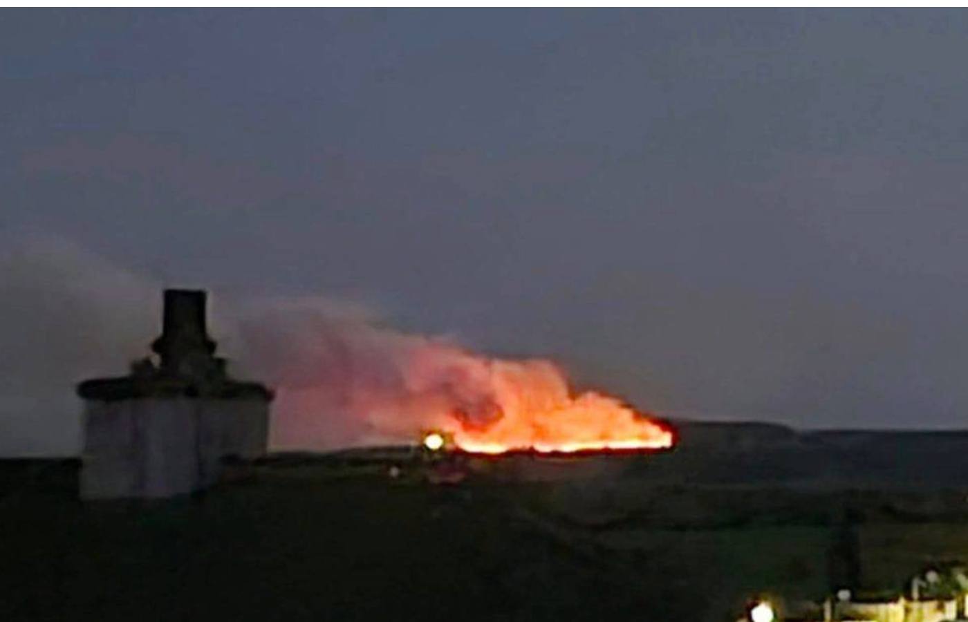 It comes as an 'extreme' risk of wildfires was issued until Monday due to the warm, dry weather.