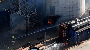 Fire crews tackle blaze at combined heat and power plant in the Highlands
