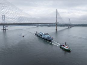 Royal Navy’s newest warship takes to water for first time in Scotland