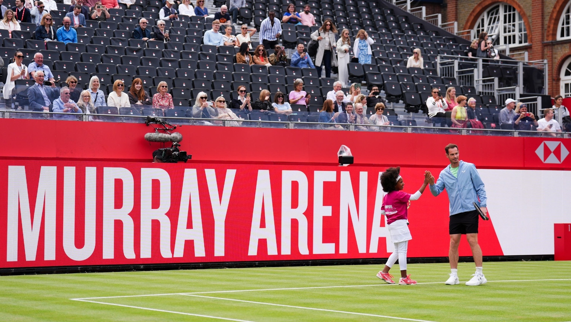<em>Centre court at the Queen’s Club was renamed in Murray’s honour</em>.”/><cite class=cite>PA Media</cite></div><figcaption aria-hidden=true><em>Centre court at the Queen’s Club was renamed in Murray’s honour</em>. <cite class=hidden>PA Media</cite></figcaption></figure><p>The Scotsman also revealed he has a special connection to this event – he was coached as a 12 and 13-year-old by Russian Olga Morozova, the last women’s singles winner here in 1973.</p><p>“I think it’s brilliant,” said Murray, when asked about the return of women’s tennis to Queen’s. “This court has had many great matches on it. I think it’s a great chance for women to showcase themselves out there.”</p><p>The former world number one first competed in the main draw at Queen’s as an 18-year-old and for the last time last season before retiring in Paris. He also claimed the doubles trophy in 2019 alongside Feliciano Lopez.</p><template class=template-wrapper><figure class=