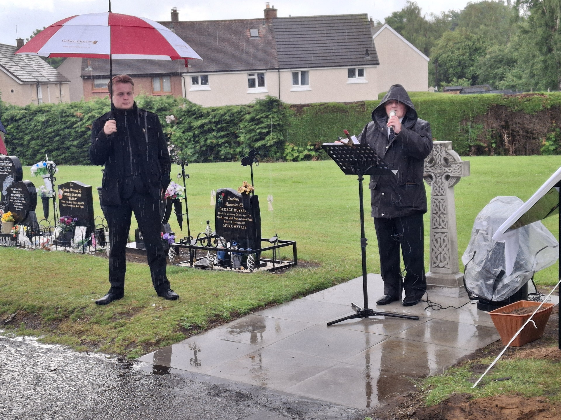 Ballie Billy Buchanan organised the service to mark the site.