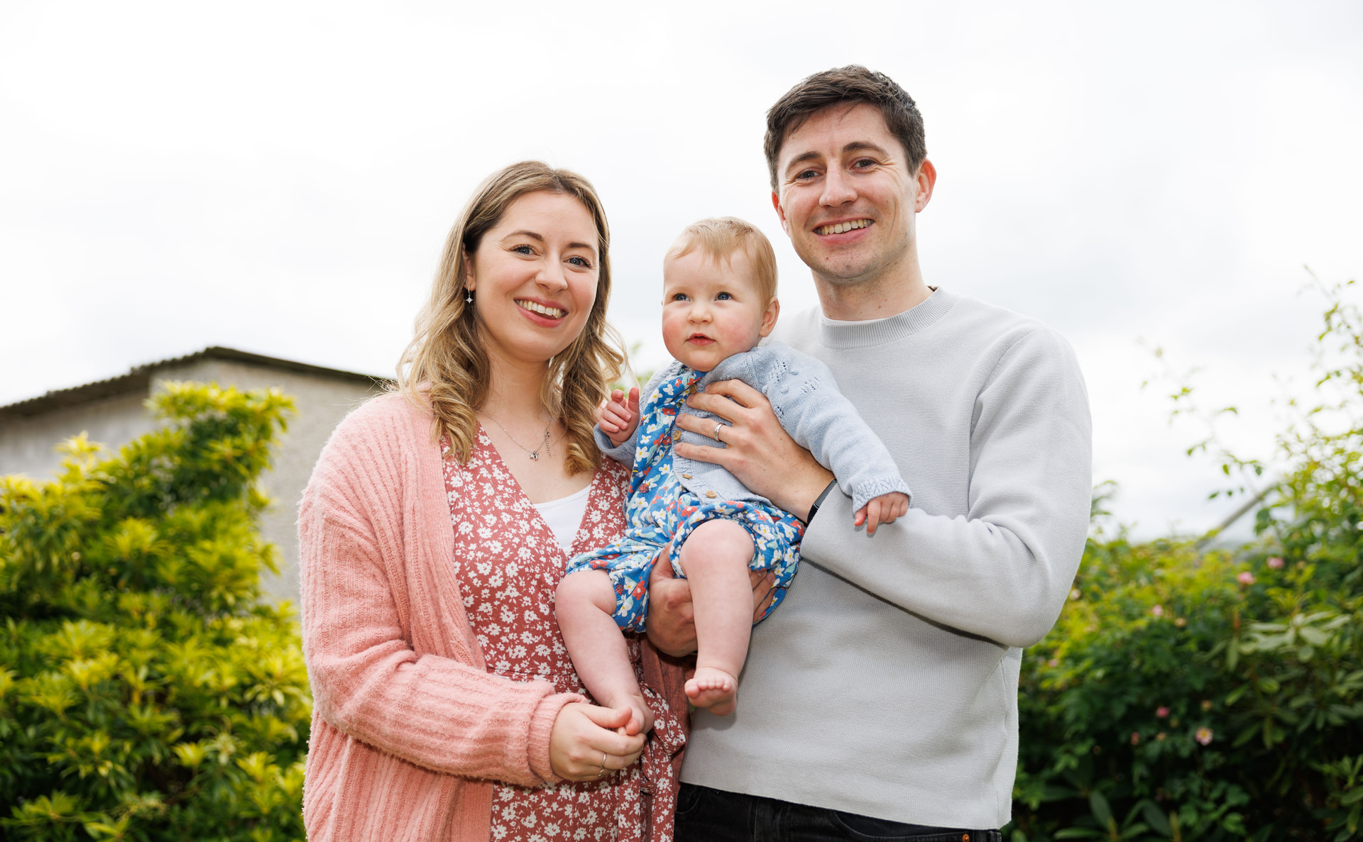 Ailsa Afrin with parents Eilidh and Neil