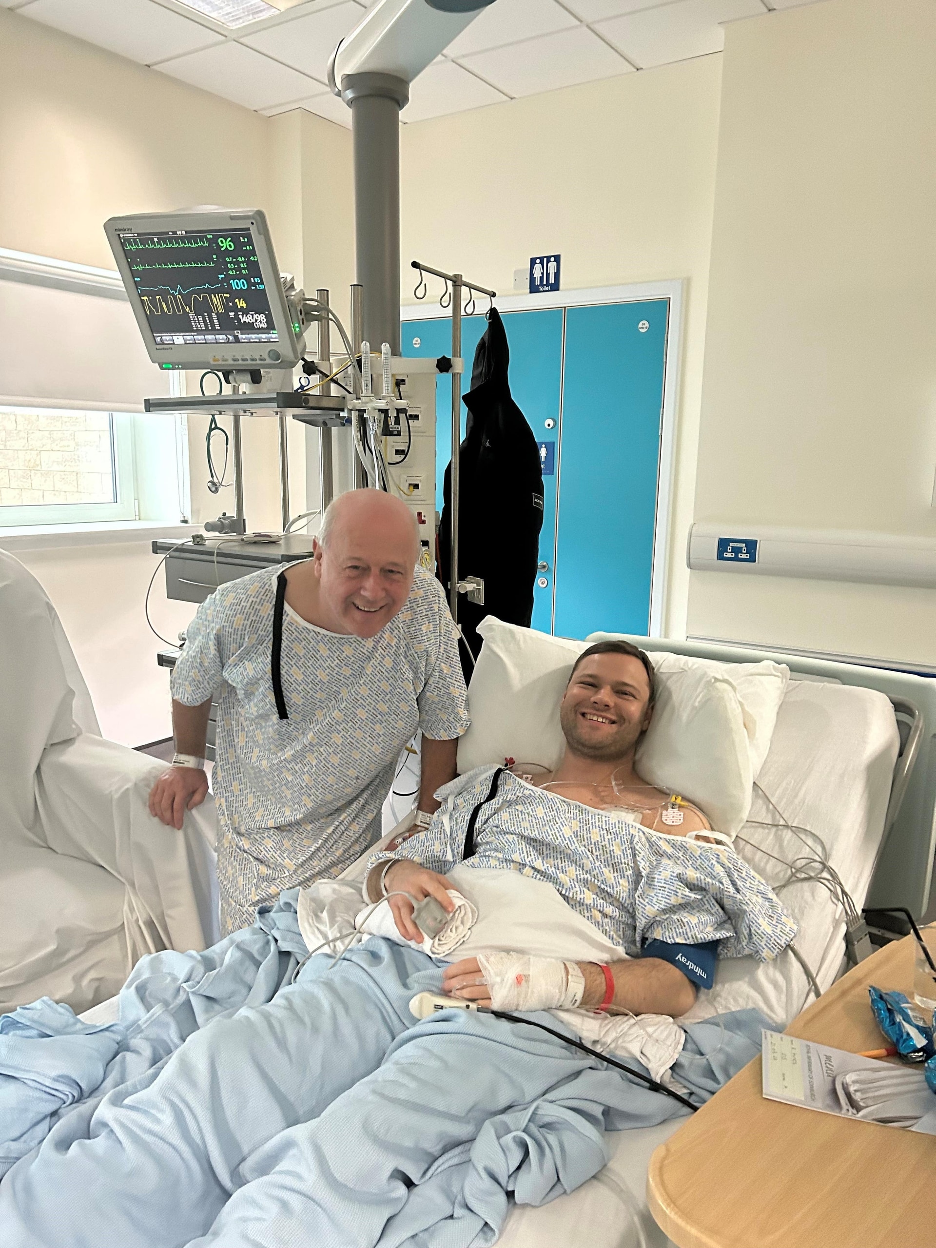 Both Brian Innes and his son Kieran Innes underwent surgery at the Royal Infirmary of Edinburgh last year